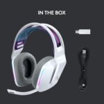 Logitech G733 Lightspeed Wireless Gaming Headset, Suspension Headband, Lightsync RGB, Blue VO!CE Mic, PRO-G Audio – White, Gaming Headset Wireless, PC, PS5, PS4, Switch Compatible - Image 4
