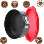 Premium Springform Pan Set - 4, 7, 9, 10 Inches Round Cake Pan set with Removable Bottom for Baking, Nonstick Coating, with Thickened Silicone Cheesecake Pan Protector - Image 4