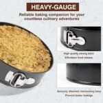 Premium Springform Pan Set - 4, 7, 9, 10 Inches Round Cake Pan set with Removable Bottom for Baking, Nonstick Coating, with Thickened Silicone Cheesecake Pan Protector - Image 5