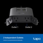TP-Link Tapo Matter Outdoor Smart Plug, 2 Individual outlets, IP65 Weather Resistance, Works with Apple Home, Alexa, Google Home, Long Wi-Fi Range, 2.4G Wi-Fi Only, ETL Certified(Tapo P400M) - Image 5
