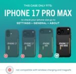 Smartish® iPhone 17 Pro Max Wallet Case - Wallet Slayer Vol. 1 [Slim + Protective] Credit Card Holder - Drop Tested Flip Hidden Card Slot Cover for Apple iPhone 17 Pro Max - Black Tie Affair - Image 4