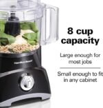Hamilton Beach Food Processor & Vegetable Chopper for Slicing, Shredding, Mincing, and Puree, 8 Cup, Black - Image 4
