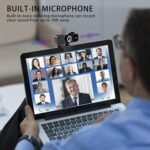 Webcam 1080p, Built-in Microphone/Tripod/Privacy Cover, Plug and Play USB Computer Camera, Wide Angle, Streaming Web Camera for Desktop Computer/PC for Laptop Mac Zoom Conference - Image 4