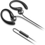 PHILIPS Over The Ear Earbuds, Flexible Wrap Around Earbuds, Around Ear Headphones with Mic Behind The Ear Headphones, Perfect for Sports, Running, Exercise, Gym (Black) - Image 5