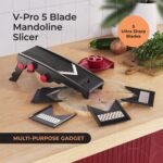 Mueller Austria Mandoline Slicer for Kitchen, Adjustable Vegetable Chopper, Fruit, Cheese Grater, Potato Chips Slicer - Black - Image 3