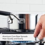 KitchenAid 71018 Stainless Steel Saucepan with Pour Spouts, 1 Quart - Brushed Stainless Steel - Image 4