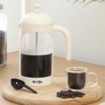 Mr. Coffee Retro Brew French Press Coffee Maker, 31-Ounce Glass Carafe with High Heat Resistant Durable Borasilicate Glass & Cream Frame and Plunger, Includes Coffee Scoop - Image 6