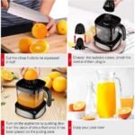 Luukmonde Electric Citrus Juicer 1.2L Large Volume, Orange Juicer with Powerful Motor and LED Working Lamp, Electric Lemon Squeezer for Orange Lemon Lime Grapefruit, Black - Image 3