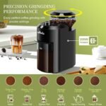 Wancle Electric Burr Coffee Grinder - Adjustable with 28 Precise Grind Settings for 12 Cups - Professional Coffee Bean Grinder (Plastic, Black) - Image 3