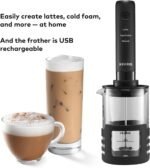 Keurig SimpleCafe Frother, Rechargeable Handheld Milk Frother for Lattes, Cappuccinos & Iced Coffee, USB Cord Included, Microwave-Safe Frothing Cup, Hot & Cold Foam Maker - Image 4