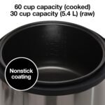 Proctor Silex Commercial 37560R Rice Cooker/Warmer, 60 Cups Cooked Rice Capacity, Nonstick Inner Pot, Hinged Lid, Stainless Steel Housing, Conforms to NSF - Image 3