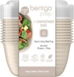 Bentgo Prep - 1-Compartment Bowls with Custom-Fit Lids - Reusable, Microwave Safe, Durable, PFAS & BPA-Free, Freezer & Dishwasher Safe Meal Prep Food Storage - 10 Bowls & 10 Lids (White Stone Tan) - Image 6