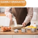 Stainless Steel Measuring Cups & Spoons Set for Cooking and Baking, Nesting Measuring Cups Measuring Spoons for Measuring Dry or Liquid Ingredients, Kitchen Gadgets, 10Pack - Image 4