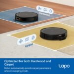 Tapo Ultra-Slim LiDAR Smart Navigation Robot Vacuum and Mop with Self-Emptying Dock, 5300Pa Max, 97%+ Dust Pickup Rate, Self-Charging, Compatible with Alexa & Google Home, RV20 Max Plus - Image 5