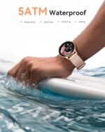 AGPTEK Smart Watch for Women, 5ATM Waterproof Smartwatch for Android and iOS Phones, Fitness Tracker Watch with 100+ Sports Modes, Heart Rate Monitor Pedometer Sleep Monitor, Pink - Image 4