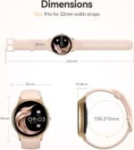 AGPTEK Smart Watch for Women, 5ATM Waterproof Smartwatch for Android and iOS Phones, Fitness Tracker Watch with 100+ Sports Modes, Heart Rate Monitor Pedometer Sleep Monitor, Pink - Image 5