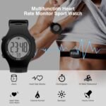 EZON Heart Rate Monitor Chest Strap and Digital Watch,5ATM Waterproof Fitness Tracker with HRM,Calories Burned,Stopwatch and Hourly Chime - Ideal Fitness Presents for Men and Women - Image 3