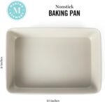 Martha Stewart Gallen 13 x 9 Inch Rectangular Nonstick Carbon Steel Cake and Baking Pan – Cool Grey, Durable Bakeware for Even Cooking and Easy Release - Image 3