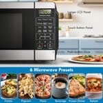 Kenmore Countertop Microwave, 6 Auto-Preset Menus, Child Lock, Defrost & Express Cooking Features, 900 Watt, .9 Cu Ft, Stainless Steel - Image 4