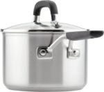 KitchenAid Stainless Steel Saucepan with Measuring Marks and Lid, 2 Quart, Brushed Stainless Steel - Image 4