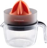 Electric Citrus Juicer – 3 Cup (24 oz) Orange Juicer with Seed Filter, Auto-Reverse, Compact Design – Easy Press Citrus Juicer for Oranges, Lemons, Limes – BPA-Free – Black and orange - Image 3