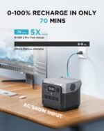 EF ECOFLOW Portable Power Station RIVER 2 Pro, 768Wh LiFePO4 Battery, 70 Min Fast Charging, 4X800W (X-Boost 1600W) AC Outlets, Solar Generator for Outdoor Camping/RVs/Home Use Black - Image 3