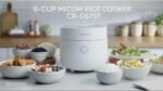 CUCKOO Micom Rice Cooker 3-Cup Uncooked / 6-Cup Cooked with Nonstick Inner Pot, Small Rice Maker with 8 Menu Options, Fuzzy Logic Technology, Auto Clean, Quick Rice Mode, White (CR-0375FW) - Image 3