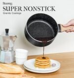 MICHELANGELO Saucepan Set, 3-Piece Nonstick Sauce Pans with Lids, 1QT, 2QT, 3QT, Black Granite Stone - Image 3