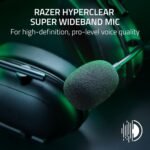 Razer BlackShark V2 HyperSpeed Wireless Gaming Headset: 280g Lightweight - THX Spatial Audio - Bendable Mic - 50mm Drivers - 2.4GHz, Bluetooth or USB - 70 Hr Battery w/USB Type C Charging - Black - Image 3