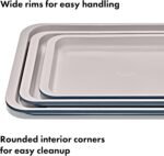 OXO Good Grips Non-Stick Pro Ceramic Coated Metal Bakeware 3-Piece Sheet Pan Set – Storm Blue - Image 4