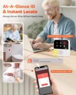 WiFi Caregiver Pager Smart Call System - Display Caller ID & App Alerts, No Monthly Fee, IP65 Waterproof Wristband + 2 Call Buttons, Emergency Alert Button for Elderly at Home & Nursing Care - Image 4