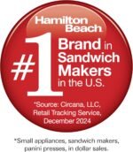 Hamilton Beach Dual Breakfast Sandwich Maker with Timer, Ready in 5 Minutes, Removable Dishwasher Safe PFAS-Free Non-Stick Egg Cooker Ring, Silver (25490MNA) - Image 6