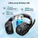 Trucker Bluetooth Headset, Wireless Headsets with Noise Cancelling Microphone, Long Battery Life Bluetooth Headphones with Detachable Earpad/Single+Dual Mode for Office/Driving/Home - Image 4