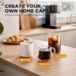 Single Serve Coffee Maker, Iced and Hot Coffee Machine for K Cup & Grounds, Compact Design, 40oz Removable Water Reservoir, 6 to 24 Oz Brew Sizes, Fits 7.3" Travel Mug, Black - Image 4