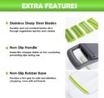 Vegetable Chopper Multifunctional Food Chopper | 16-in-1 Onion Cutter with 7 Blades, Vegetable Slicer and Dicer with Container for Salad, Potato, Carrot, Garlic & Kitchen Use - Image 4