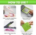 Vegetable Chopper Multifunctional Food Chopper | 16-in-1 Onion Cutter with 7 Blades, Vegetable Slicer and Dicer with Container for Salad, Potato, Carrot, Garlic & Kitchen Use - Image 5