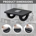 Foot Rest for Under Desk at Work - Ergonomic Foot Stools for Under Office Desk - Rocking Footrest with Roller Massager - Leg Rest for Chair, Computer Gaming - Promote Leg Circulation - Image 3