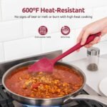 U-Taste Silicone Spatula Set with 600 Degrees Fahrenheit Heat Resistant (Red) - Image 4