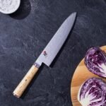 Miyabi Birchwood SG2 Japanese Chef's Knife, 8-inch, Chef's Kitchen Knife, Karelian Birch Handle, 100-layer flower Damascus pattern, Handcrafted in Seki, Japan - Image 3