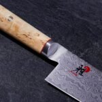 Miyabi Birchwood SG2 Japanese Chef's Knife, 8-inch, Chef's Kitchen Knife, Karelian Birch Handle, 100-layer flower Damascus pattern, Handcrafted in Seki, Japan - Image 4