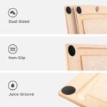 Epicurean All-In-One Cutting Board with Non-Slip Feet and Juice Groove, 11.5" × 9", Natural/Black - Image 4