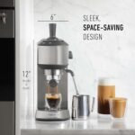 Calphalon Compact Espresso Machine, Home Espresso Machine with Milk Frother, Stainless Steel - Image 3