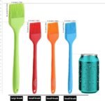 4PCS Silicone Basting Pastry Brush, MONGSEW Heat Resistant Food Brush Spread Oil Butter Sauce for BBQ Grill Baking Kitchen Cooking, BPA Free, Dishwasher Safe (Multicolor, 4 Pcs) - Image 3