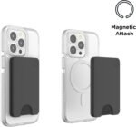PopSockets Minimalist Slim Phone Wallet, Phone Card Holder, Wireless Charging Compatible, Wallet Without Grip Compatible with MagSafe - Black - Image 3