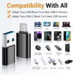 Temdan USB to USB C Adapter,Car Charger OTG Converter Compatible with MacBook Pro Air 2024,Samsung Notebook and More Type C,for iPhone 17 16 15 Air Plus Pro Max,OTG Adapters-Black - Image 3