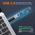 Temdan USB to USB C Adapter,Car Charger OTG Converter Compatible with MacBook Pro Air 2024,Samsung Notebook and More Type C,for iPhone 17 16 15 Air Plus Pro Max,OTG Adapters-Black - Image 4