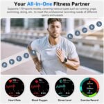 Smart Watch for Men, GPS Smartwatch Fitness Activity Tracker with Heart Rate/Sleep Monitor, Pedometer, Bluetooth Calls/Notifications, 170+ Exercise Modes, 5 ATM Water-Resistance (Black) - Image 4