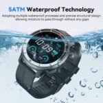 Smart Watch for Men, GPS Smartwatch Fitness Activity Tracker with Heart Rate/Sleep Monitor, Pedometer, Bluetooth Calls/Notifications, 170+ Exercise Modes, 5 ATM Water-Resistance (Black) - Image 5