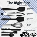 Priority Chef Stainless Steel Mixing Bowls with Lids Set - Premium 30Pcs with 6pc Metal Bowl Set for Kitchen, 3 Graters, Airtight Lids, Non-Slip Bases & Silicone Utensils, Black - Image 3