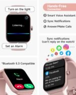 TOOBUR Smart Watch for Women Alexa Built-in, 1.95" Fitness Tracker with Answer/Make Calls, IP68 Waterproof/Heart Rate/Sleep Tracker/100 Sport Modes, Fitness Watch Compatible Android iOS - Image 3
